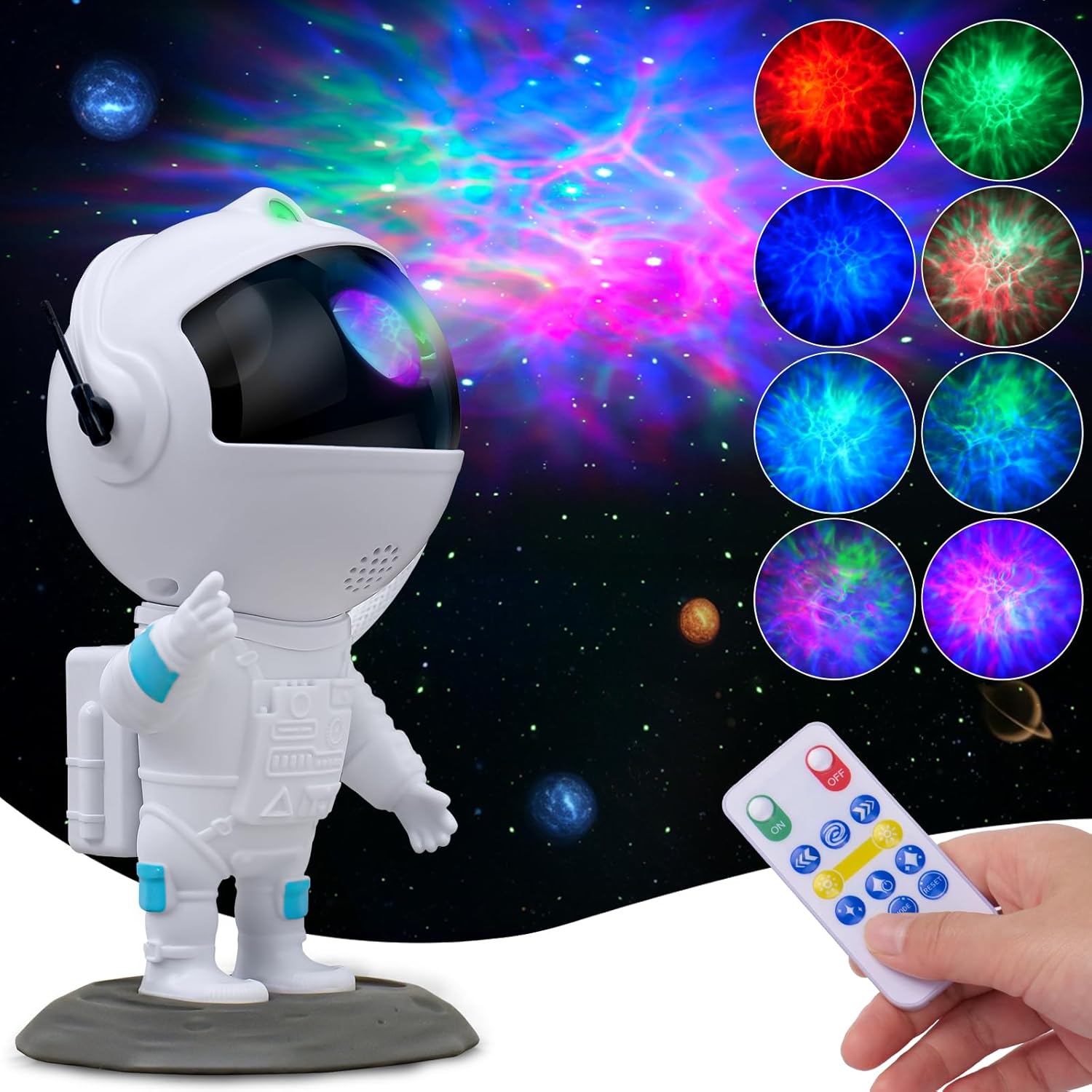 Astronaut Star Projector – 17 Color Combinations
